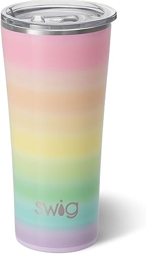 Swig Life Vaso aislado de 22 onzas, vaso de café de viaje con tapa, apto para portavasos de viaje, taza de café de acero inoxidable (sobre el