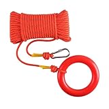 Cuerda de rescate, con hebilla reflectante portátil, cuerda fuerte portátil con anillo, para navegación, pesca, camping, caza, natación, salvavidas, amarre y kayak