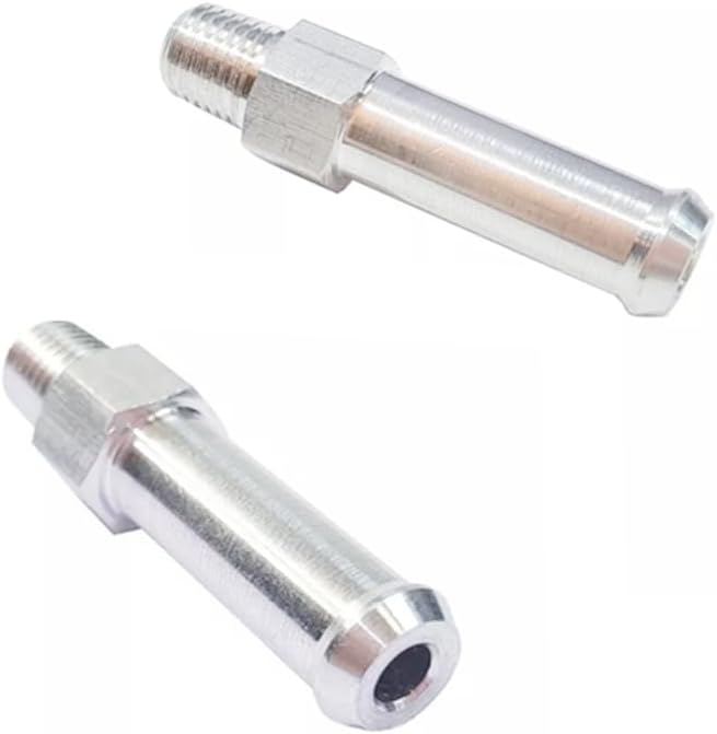 Conjunto de conexões tipo espigão para mangueira de transbordamento de radiador Oispyer, alumínio, rosca NPT 1/16" – 2 unidades