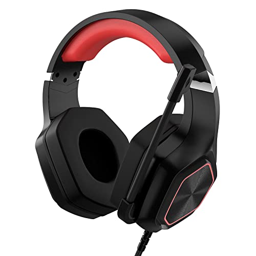 TEWELL 7.1 Surround Sound Gaming Headset with LED Lighting Effect, Stereo Headphones with Comfortable Ergonomic Earmuff and Microphone