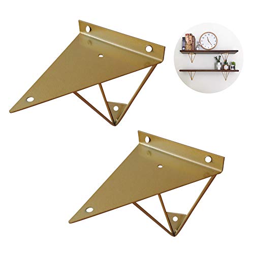 Regalhalterung Gold Regalträger Metall 100 Mm Regalkonsole Wandmontage Regalwinkel Gusseisen Schwerlastkonsole Dreieckige Halterung Mit