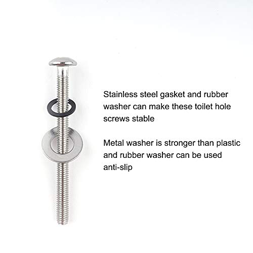 Toilet Seat Hinge Screw Compatible with TOTO Toilet, Expanding Rubber