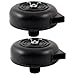 Sourcingmap A13121600UX1030 Compresor de Aire Filtro silenciador, Negro, 20 mm Set de 2 Piezas