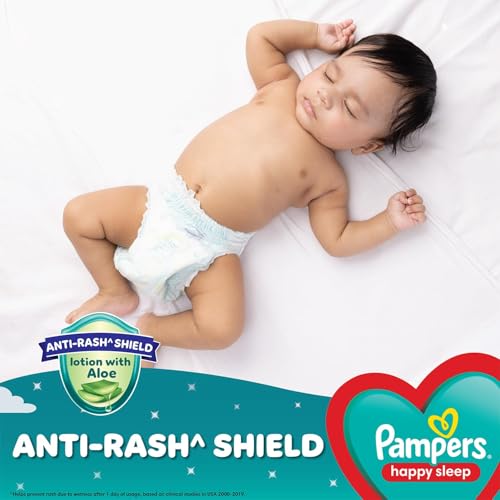 Image of Pampers Happy Sleep Diaper| Pant Style Diaper Medium Size, 30 count | Overnight Protection with upto 10 hrs absorption(30 Count, Pack of 2)