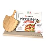 🍕【KEINE VERBRANNTEN FINGER】Da die Lieferung inklusive eines praktischen Pizzaschiebers erfolgt, kann die Pizza einfach auf den Backstein gelegt werden und wieder von dort entnommen werden. Verbrannte Finger gehören so der Vergangenheit an.