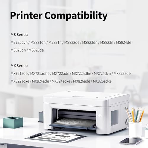 Image of 58D1H00 Black Toner Cartridges Replacement for Lexmark 58D1H00