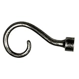  chyc Embout Ibiza pour Tringle en Fer forgé D20 (la Paire) - Noir argenté