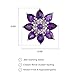 MORGAN & PAIGE Rhodium-Plated .925 Sterling Silver Genuine Purple Amethyst Flower Cluster 3/4