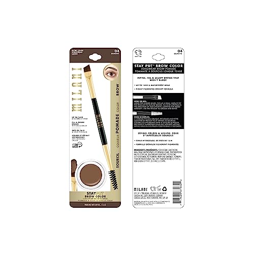 Milani Stay Put Brow Color - Brunette (0.09 Ounce) Vegan, Cruelty-Free Eyebrow Color That Fills And Shapes Brows #TOP1