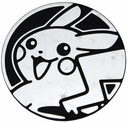 Pokemon Moneda - Pikachu - Color plateado - 1.25 pulgadas de diámetro (pequeño)