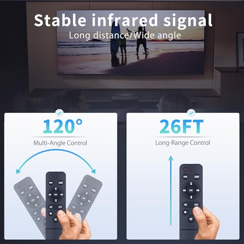 Télécommande pour mini projecteur TMY V08 avec touches de navigation fluides - 5