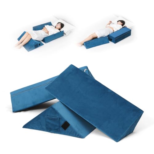 Image of Fanwer Positioning Wedge Pillow for Side Sleeping (3 in 1),23.6 inch,Lake Blue