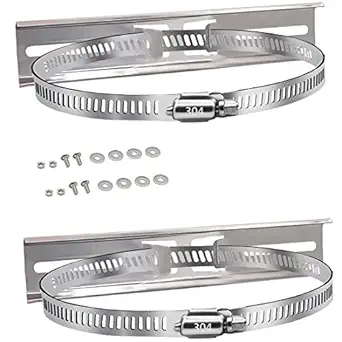 Zulkit Pole Mounting Kits for Junction Box, 304 Stainless Steel Adjustable 0-250mm Clamp with 400x50mm Brackets