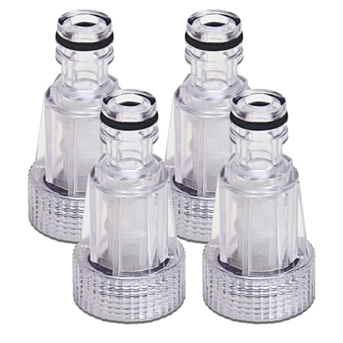 BOPRKTM 4 Pièces Filtre à Eau pour Nettoyeur Haute Pression Filtre D'Admission d'eau pour Nettoyeur Haute Pression Raccords de Jardin,Compatible avec Les Connecteurs...