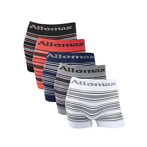 Kit 5 Cueca Microfibra Boxer Sem Costura Altomax Sortido Tamanho:G;Cor:Sortida