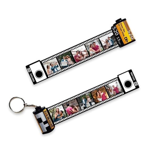 Print Maniacs Personalised Camera Film Roll Album Keychain Personalised Photo Keepsake for Friends, Dad, Mum Valentine for Her Gift Unique Christmas idea!