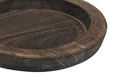 Vixdonos Rustic Wooden Candle Holder Farmhouse Decorative Plate Round Pillar Candle Tray For Table Centerpiece #TOP2