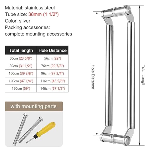 Poignée de porte en acier inoxydable anti-corrosion pour extérieur - 3