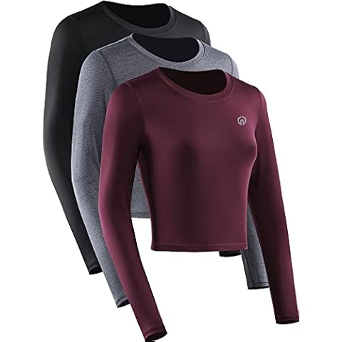 NELEUS Women's Running Crop Tops Cover