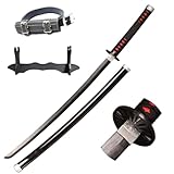 lkjad Cosplay Swords Tanjirou Samurai Sword, Katana Sword Plastic Toy Sword for Costume Play Halloween Cosplay Gift 40 in