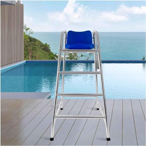 Silla de socorrista para piscina de acero inoxidable 150cm miniatura 1