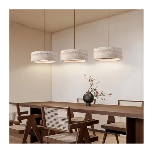 Lampe suspendue LED en travertin pour un éclairage doux sans reflets - 4