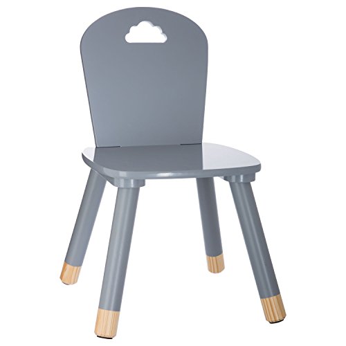 Atmosphera Kids Kinderstuhl Grau mit Wolkenmotiv