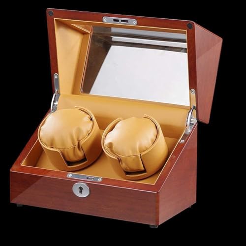 FENOKD Automatic Watch Winder Box for 2 Wristwatch Watches Winding Case Ultra-Quiet Rotation Turns Per Day Watch Winding Box