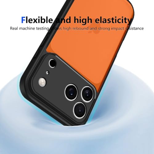 Image of VONZEE Clear Transparent Back Cover Case for iPhone 17 Pro with Camera Protection Anti Yellow Slim Fit Anti-Fingerprint & Lightweight Protective Cover-Black