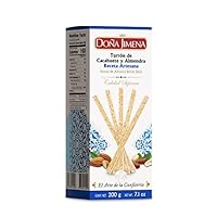 Doña Jimena Turrón-Sticks mit Erdnusskrokant und Mandeln, traditionelles Rezept, glutenfrei, 200 Gramm.