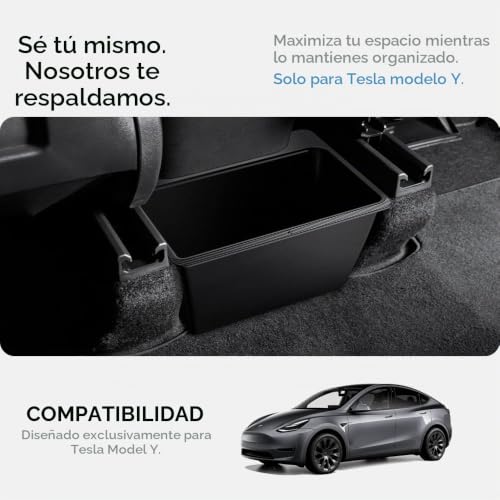 Caja de almacenamiento central posterior Spigen Carbono para Tesla Model Y 4