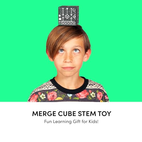 Merge Cube - Hold Holograms in Your Hand with Award Winning AR Toy for Kids - iOS or Android Phone or Tablet Brings the Cube to Life, Free Games With Every Purchase, Works with Merge VR/AR Goggles