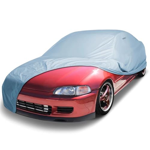 Image of iCarCover Premium Car Cover for 1993-1997 Honda Civic Del Sol Heavy Duty Waterproof All-Weather Automobiles Custom Fit Indoor Outdoor UV Snow Protection Covers with Straps and Bag