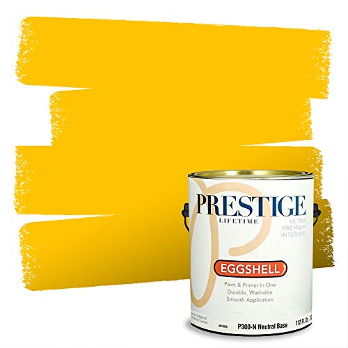 Prestige Paints Interior Paint and Primer in One, Comparable Match of Sherwin Williams* Citrus*, Eggshell, 1 Gallon
