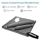 Linlook Microfaser Handtücher Set (180x80 + 100x50cm) - Schnelltrocknend und Kompakt Badetuch Sporthandtuch Strandtuch für Travel Yoga Camping Beach Gym (Grau