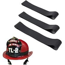 LINE2design Firefighter Helmet Bands, Heavy Duty Rubber Helmet Band for Modern & Traditional Fire Helmets and Hard Hats, Securely Holds Firefighting Tools and Accessories, Made in the USA - Pack of 3