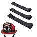 LINE2design Firefighter Helmet Bands - Heavy Duty Rubber Helmet Band Fits For Modern & Traditional Style Fire Helmets Pack of 3 - Black