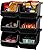ReadySpace Plastic Containers for Organizing and Storage Bins for Closet, Kitchen, Office, Garage or Pantry Organization, Stackable Bins, Large (14.8" x 8" x 7"), 6-Pack, Black
