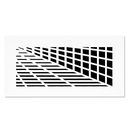 SABA Air Vent Covers Register - Acrylic Fiberglass Grille 10" x 6" Duct Opening (12" x 8" Overall) White Finish Decorative Cover for Walls and Ceilings (not for Floor use), Vivian