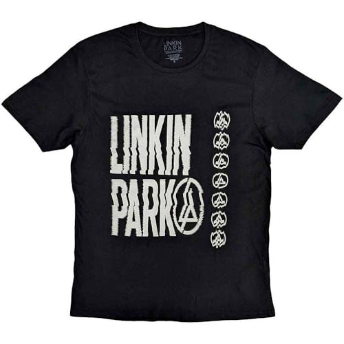 T-shirt Linkin Park noir en coton unisexe avec le logo Shift Band officiel