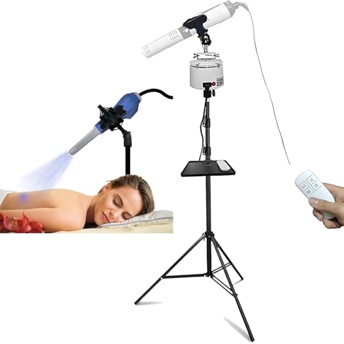 Soporte para instrumentos de fisioterapia Terahertz de 2,1 m, trípode eléctrico giratorio estable con control remoto, ángulo de rotación ajustable de 0-360°, función de temporizador de 30/60 min, para SPA y uso doméstico miniatura 1