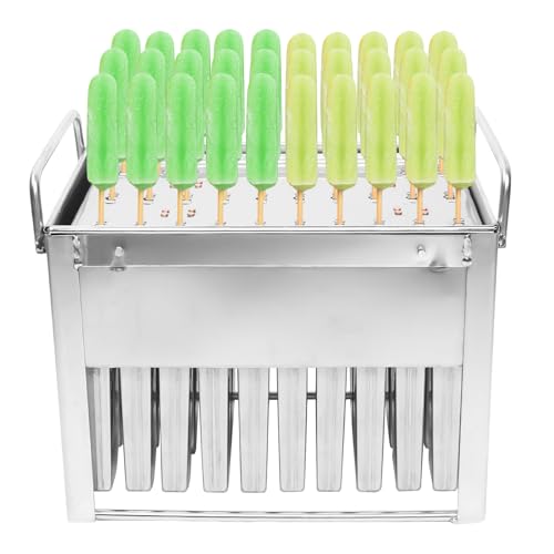 30Pcs Ice Cream Stick Mold,Stainless Steel Molds,Ice Pop Lolly Popsicle Stick Holder,Commercial Popsicle Mold, Ice Cream Stick Holder