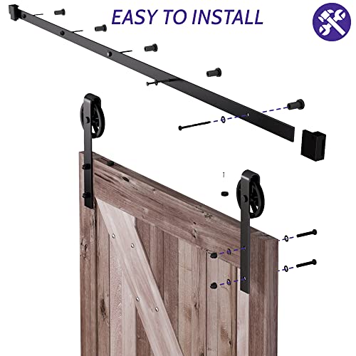Skysen 6Ft Sliding Barn Door Hardware Kit thumb #7