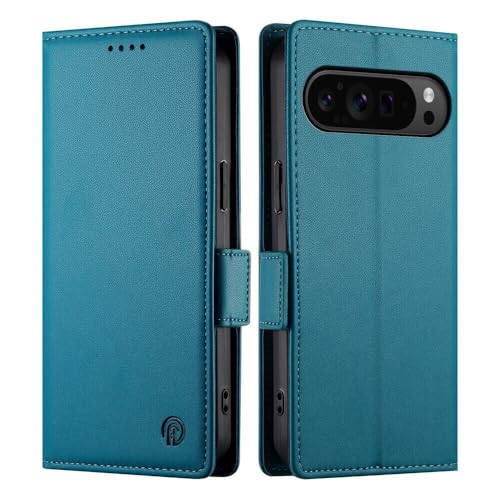 Coque Google Pixel 10 Pro XL bleu étui cuir à rabat protection totale