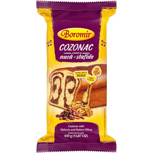 Boromir Cozonac Brioche Nueces & Raising Llenado Remolinos Pan Dulce & Pastel de Pascua 400gr