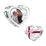 NINGAN Personalizado CorazóN Imagen Encantos Amor Arco Regalo Encanto 925 Plata De Ley Ajuste Pulsera Mujer Collar Regalo Para Mujeres