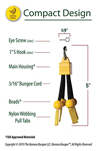 Banana Bungee Yellow Banana Holder Gadget, Made In Usa; Holds Multiple Bunches Or Single Bananas #TOP4