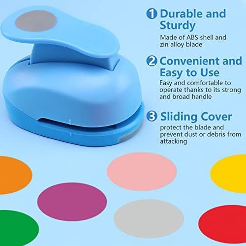 LOONENG 1 Inch Circle Punch, Circle Shape Lever Action Craft Punch, 25mm Round Shape Circle Hole Punch for Paper Crafts, Cardstock, Gift Wrapping, Greeting Cards and Scrapbooks