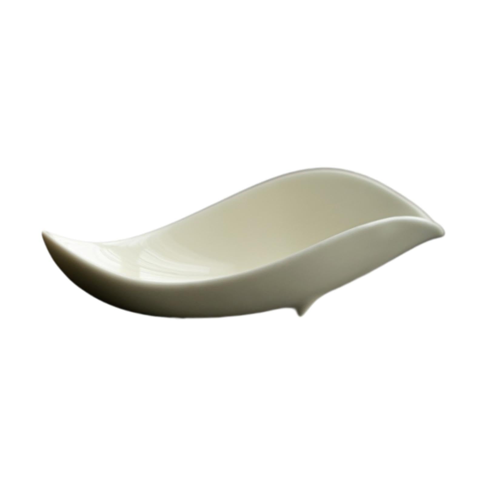 Coffee Bean Weighing Tray Coffee Bar Accessories for Ho | Coffee Bean Weighing Tray Bar Accessories for Household Kitchen Tools Beige White Ceramic-image-3