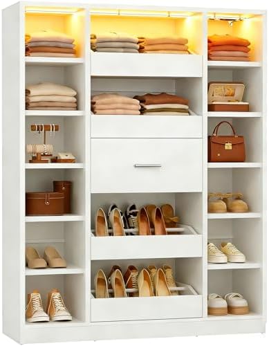 Besiost 40" Closet System with LED ...